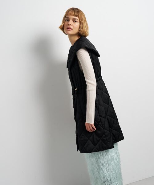 ビッグカラーキルティングベスト