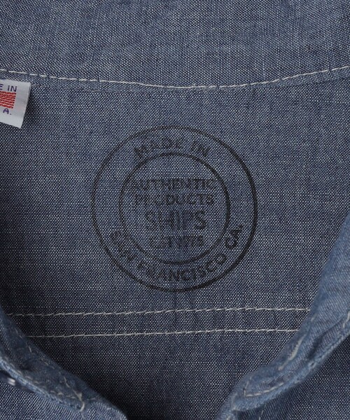 SHIPS(シップス)の「SHIPS: USA シャンブレー ワーク シャツ(シャツ/ブラウス・メンズ・スカイブルー・SMALL/MEDIUM/LARGE)」の5枚目の写真