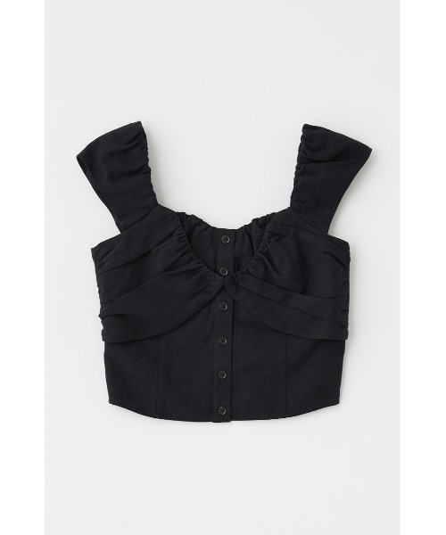 MOUSSY（マウジー）の「【EC・一部店舗限定】LAYERED GATHERED ブラウス（シャツ/ブラウス・レディース・ライトカーキ/アイボリー/ブラック・FREE）」の4枚目の写真