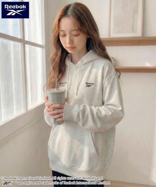 Reebok（リーボック）の「Reebok/リーボック ブランド ロゴ パック刺繍 裏毛 スウェット パーカー フーディー（パーカー・メンズ・ブラウン/アッシュグレー/ブラック・M/L/LL）」の2枚目の写真