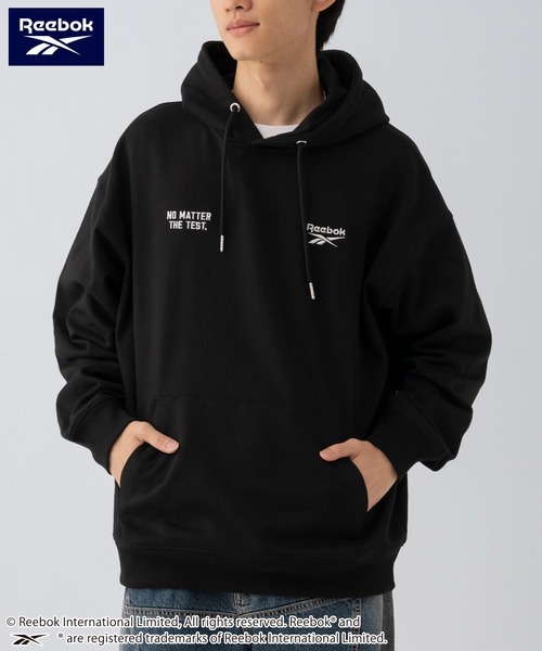 Reebok（リーボック）の「Reebok/リーボック ブランド ロゴ パック刺繍 裏毛 スウェット パーカー フーディー（パーカー・メンズ・ブラウン/アッシュグレー/ブラック・M/L/LL）」の4枚目の写真