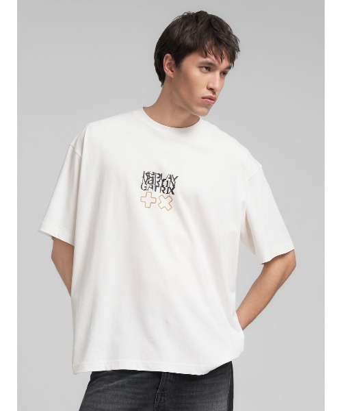 REPLAY(リプレイ)の「オーバーフィット REPLAY X MARTIN GARRIX ロゴ&レタリング Tシャツ(Tシャツ/カットソー・メンズ・ブラック/オフホワイト・MEDIUM/LARGE/SMALL)」の2枚目の写真