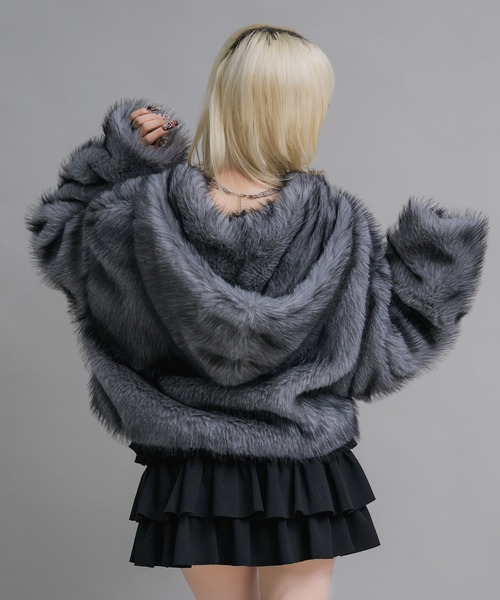 17HR(セブンティーンアワーズ)の「フード付きファーショートコート(その他アウター・レディース・ブラウン/グレー・FREE)」の17枚目の写真