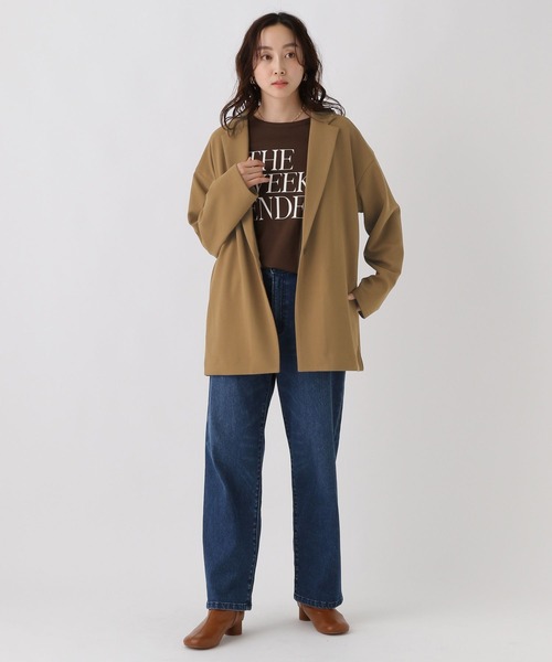 Elura（エルーラ）の「サマ見えリラクシージャケット/593183（テーラードジャケット・レディース・ブラック/ダークブラウン/キャメル・FREE）」の22枚目の写真