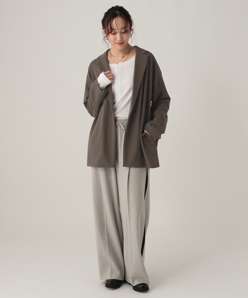 Elura（エルーラ）の「サマ見えリラクシージャケット/593183（テーラードジャケット・レディース・ブラック/ダークブラウン/キャメル・FREE）」の15枚目の写真