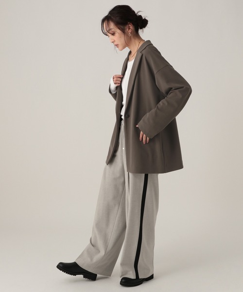 Elura（エルーラ）の「サマ見えリラクシージャケット/593183（テーラードジャケット・レディース・ブラック/ダークブラウン/キャメル・FREE）」の16枚目の写真