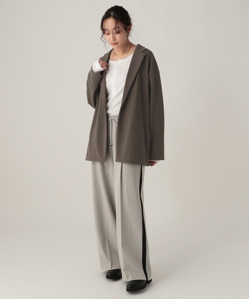 Elura（エルーラ）の「サマ見えリラクシージャケット/593183（テーラードジャケット・レディース・ブラック/ダークブラウン/キャメル・FREE）」の18枚目の写真