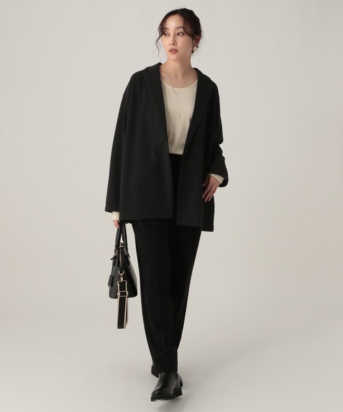 Elura（エルーラ）の「サマ見えリラクシージャケット/593183（テーラードジャケット・レディース・ブラック/ダークブラウン/キャメル・FREE）」の11枚目の写真