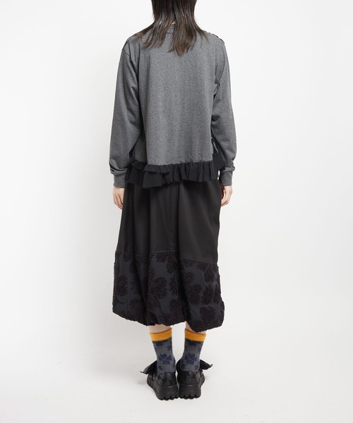 gomme(ゴム)の「4リーフクローバーJQ リフトタックスカート(スカート・レディース・グレー/ブラック・MEDIUM)」の9枚目の写真