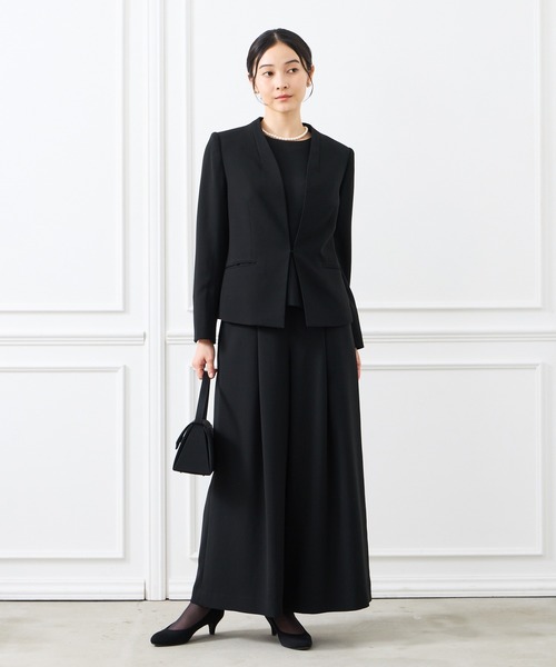 AIMER（エメ）の「【喪服・礼服】ウォッシャブル ペプラムブラウス×ワイドパンツブラックフォーマルセットアップ（スーツパンツ・レディース・ブラック・X-LARGE/LARGE/MEDIUM）」の9枚目の写真