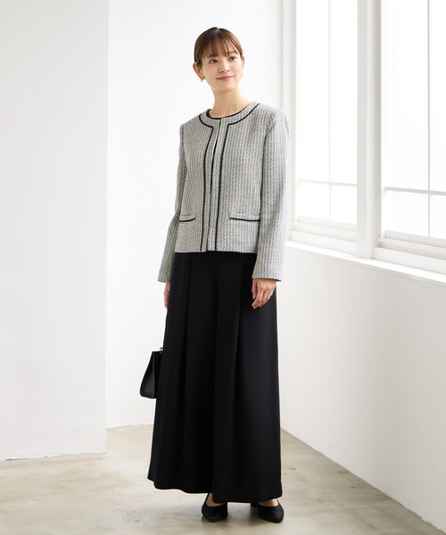 AIMER（エメ）の「【喪服・礼服】ウォッシャブル ペプラムブラウス×ワイドパンツブラックフォーマルセットアップ（スーツパンツ・レディース・ブラック・X-LARGE/LARGE/MEDIUM）」の13枚目の写真