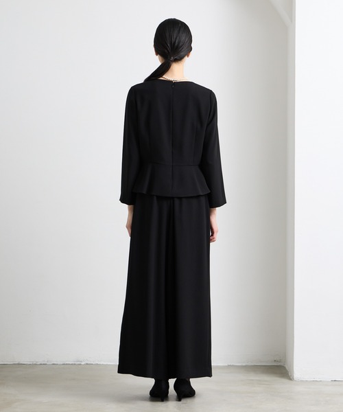 AIMER（エメ）の「【喪服・礼服】ウォッシャブル ペプラムブラウス×ワイドパンツブラックフォーマルセットアップ（スーツパンツ・レディース・ブラック・X-LARGE/LARGE/MEDIUM）」の19枚目の写真