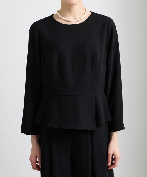 AIMER（エメ）の「【喪服・礼服】ウォッシャブル ペプラムブラウス×ワイドパンツブラックフォーマルセットアップ（スーツパンツ・レディース・ブラック・X-LARGE/LARGE/MEDIUM）」の20枚目の写真