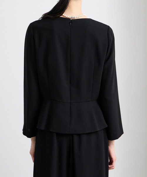 AIMER（エメ）の「【喪服・礼服】ウォッシャブル ペプラムブラウス×ワイドパンツブラックフォーマルセットアップ（スーツパンツ・レディース・ブラック・X-LARGE/LARGE/MEDIUM）」の21枚目の写真