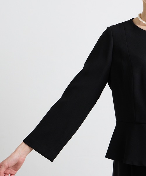 AIMER（エメ）の「【喪服・礼服】ウォッシャブル ペプラムブラウス×ワイドパンツブラックフォーマルセットアップ（スーツパンツ・レディース・ブラック・X-LARGE/LARGE/MEDIUM）」の22枚目の写真