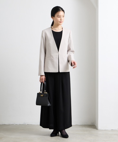 AIMER（エメ）の「【喪服・礼服】ウォッシャブル ペプラムブラウス×ワイドパンツブラックフォーマルセットアップ（スーツパンツ・レディース・ブラック・X-LARGE/LARGE/MEDIUM）」の16枚目の写真