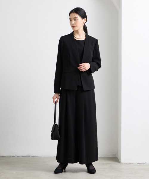 AIMER（エメ）の「【喪服・礼服】ウォッシャブル ペプラムブラウス×ワイドパンツブラックフォーマルセットアップ（スーツパンツ・レディース・ブラック・X-LARGE/LARGE/MEDIUM）」の15枚目の写真