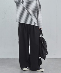 ボンディングツータックワイドパンツ