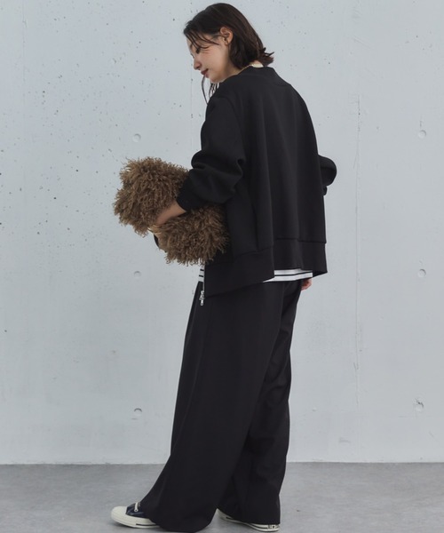 Doux archives（ドゥアルシーヴ）の「ボンディングツータックワイドパンツ（その他パンツ・レディース・シルバーグレー/ブラック/モカ・36/38）」の20枚目の写真