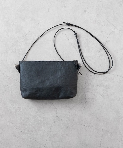Senti(センティ)の「SENTI Dyneema(R) Leather 2WAY SACOCHE 超軽量ダイニーマレザー2WAYサコッシュ(ショルダーバッグ・メンズ・ブラック/ブラック系その他・FREE)」の13枚目の写真