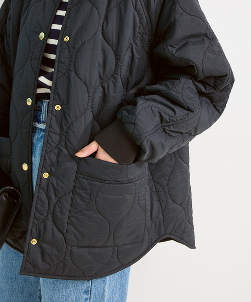 B.C STOCK(ベーセーストック)の「ウォッシャブル / キルティングリバーシブルブルゾン(その他アウター・レディース・ブラック/カーキ/アイボリー・FREE)」の17枚目の写真