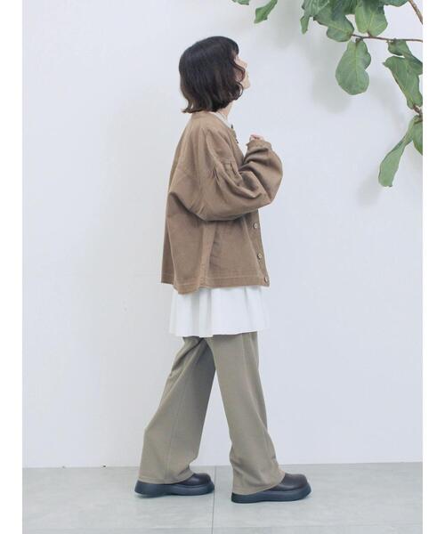 Samansa Mos2 blue（サマンサモスモスブルー）の「【ECO DENIM 】 ノーカラーブルゾン（ブルゾン・レディース・ブルー/チャコールグレー/ブラウン・F）」の19枚目の写真