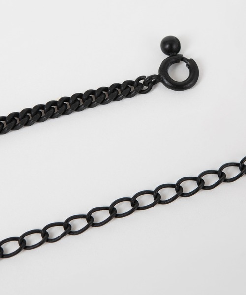 LAD MUSICIAN（ラッドミュージシャン）の「COMBI RING NECKLACE（ネックレス・メンズ・ブラック×シルバー/シルバー×ブラック・FREE）」の6枚目の写真