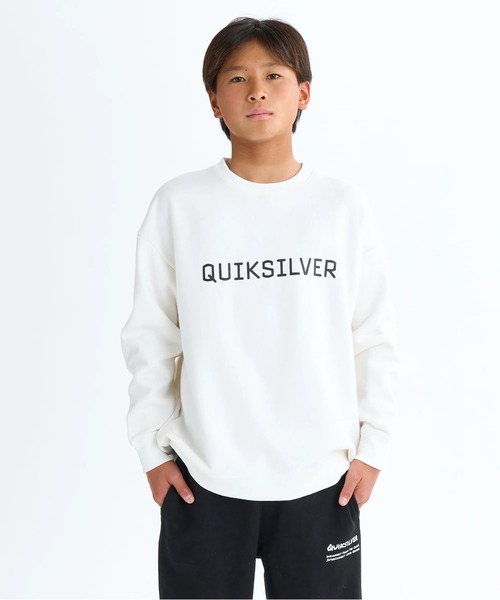 Quiksilver（クイックシルバー）の「DNA BIG CLICKER SWEA /クイックシルバーロゴプリント裏起毛プルオーバークルーネックスウェットトレーナー（スウェット・キッズ・グレー/ホワイト/ブラック・160/150/140/130）」の2枚目の写真