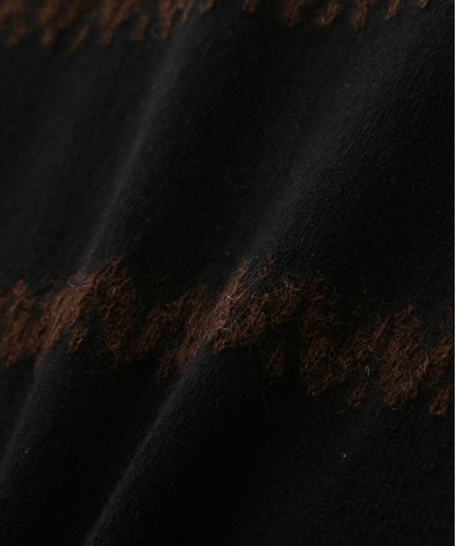 MARGARET HOWELL（マーガレットハウエル）の「WOOL ALPACA FAIRISLE（ニット/セーター・レディース・グレー/ブラック・2）」の7枚目の写真