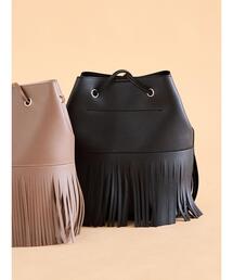 ehka sopo | エコレザーフリンジショルダーバッグ(ハンドバッグ)
