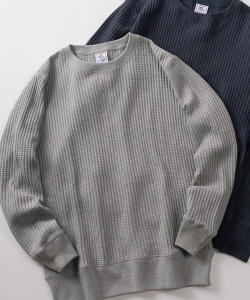 JEMORGAN(ジェーイーモーガン)の「【87】【JEMORGAN/ジェーイーモーガン】ビッグワッフル クルーネック スウェット(スウェット・メンズ・アッシュグレー/オフホワイト/ネイビー/ブラック/グレー/ブラウン/グリーン/チャコールグレー/ベージュ/マスタード・L/M/XL)」の5枚目の写真