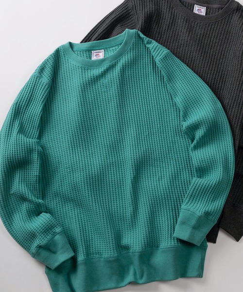 JEMORGAN(ジェーイーモーガン)の「【87】【JEMORGAN/ジェーイーモーガン】ビッグワッフル クルーネック スウェット(スウェット・メンズ・アッシュグレー/オフホワイト/ネイビー/ブラック/グレー/ブラウン/グリーン/チャコールグレー/ベージュ/マスタード・L/M/XL)」の8枚目の写真