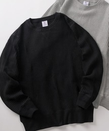 【87】【JEMORGAN/ジェーイーモーガン】ビッグワッフル クルーネック スウェット