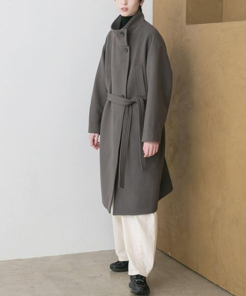 セール】スーパー100ウールスタンドカラーコート（その他アウター