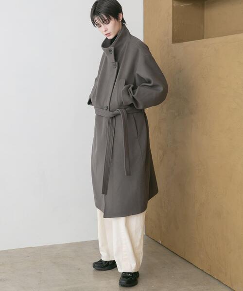 セール】スーパー100ウールスタンドカラーコート（その他アウター