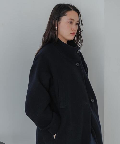 セール】スーパー100ウールスタンドカラーコート（その他アウター
