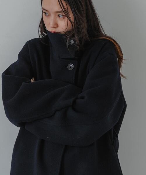 セール】スーパー100ウールスタンドカラーコート（その他アウター