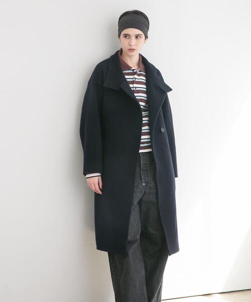 セール】スーパー100ウールスタンドカラーコート（その他アウター