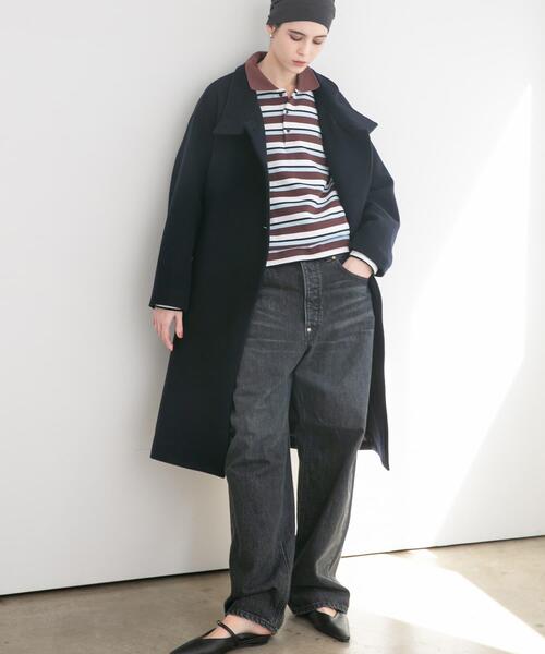 セール】スーパー100ウールスタンドカラーコート（その他アウター