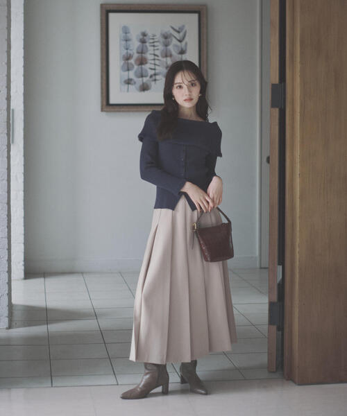 PROPORTION BODY DRESSING(プロポーションボディドレッシング)の「プリーテッドスカート / 1215220002(スカート・レディース・ダークグレー/ベージュ・P/S/MEDIUM)」の20枚目の写真