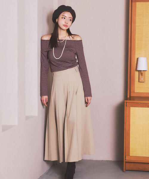 青島心さん着用】プリーテッドスカート / 1215220002（スカート