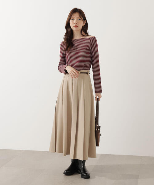 PROPORTION BODY DRESSING(プロポーションボディドレッシング)の「プリーテッドスカート / 1215220002(スカート・レディース・ダークグレー/ベージュ・P/S/MEDIUM)」の17枚目の写真
