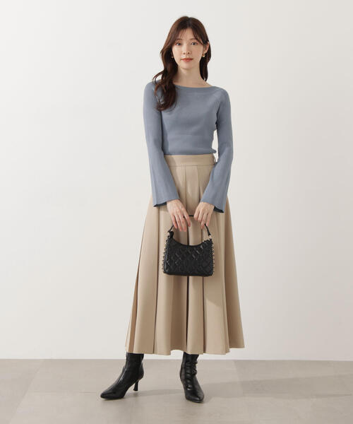 PROPORTION BODY DRESSING(プロポーションボディドレッシング)の「プリーテッドスカート / 1215220002(スカート・レディース・ダークグレー/ベージュ・P/S/MEDIUM)」の14枚目の写真