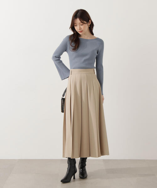 PROPORTION BODY DRESSING(プロポーションボディドレッシング)の「プリーテッドスカート / 1215220002(スカート・レディース・ダークグレー/ベージュ・P/S/MEDIUM)」の13枚目の写真