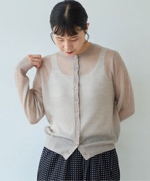 yuni | kid mohair ウールナイロン　カーディガン(カーディガン/ボレロ)