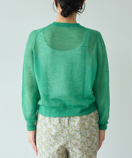 yuni（ユニ　）の「kid mohair ウールナイロン　カーディガン（カーディガン/ボレロ・レディース・グリーン/ベージュ/サックスブルー/ピンク・FREE）」の15枚目の写真