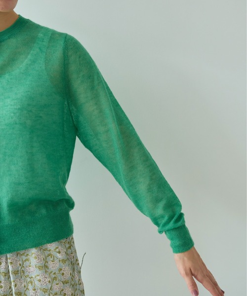 yuni（ユニ　）の「kid mohair ウールナイロン　カーディガン（カーディガン/ボレロ・レディース・グリーン/ベージュ/サックスブルー/ピンク・FREE）」の18枚目の写真