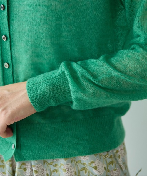 yuni（ユニ　）の「kid mohair ウールナイロン　カーディガン（カーディガン/ボレロ・レディース・グリーン/ベージュ/サックスブルー/ピンク・FREE）」の19枚目の写真