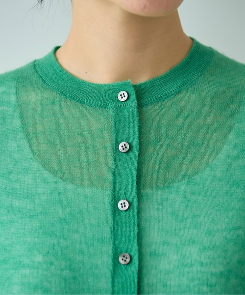 yuni（ユニ　）の「kid mohair ウールナイロン　カーディガン（カーディガン/ボレロ・レディース・グリーン/ベージュ/サックスブルー/ピンク・FREE）」の16枚目の写真