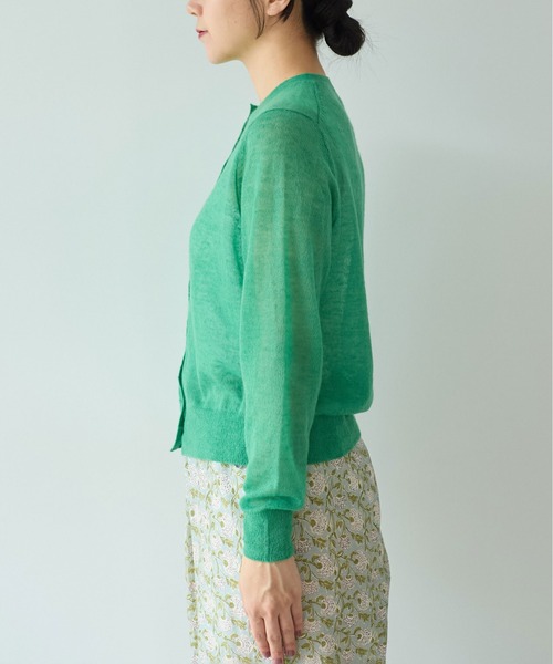 yuni（ユニ　）の「kid mohair ウールナイロン　カーディガン（カーディガン/ボレロ・レディース・グリーン/ベージュ/サックスブルー/ピンク・FREE）」の14枚目の写真